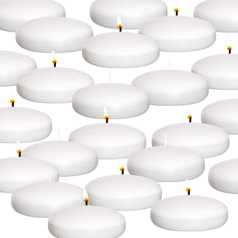 Royal Imports 10 Hour Floating Candles, 3” White Unscented Dripless Wax Discs, for Cylinder Vases, Centerpieces at Wedding, Party, Pool, Holiday (24 Set) Home & Garden > Decor > Home Fragrances > Candles Royal Imports 24 3" 