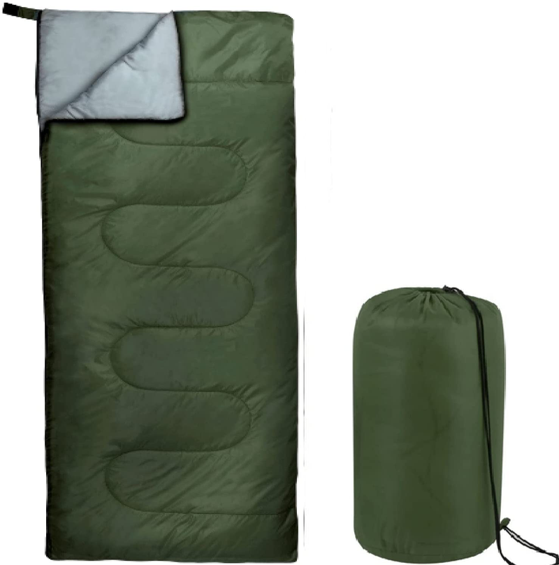 Envelope Sleeping Bags 4 Seasons Warm or Cold Lightweight Indoor Outdoor Sleeping Bags for Adults, Backpacking, Camping Sporting Goods > Outdoor Recreation > Camping & Hiking > Sleeping Bags Trail maker Green  
