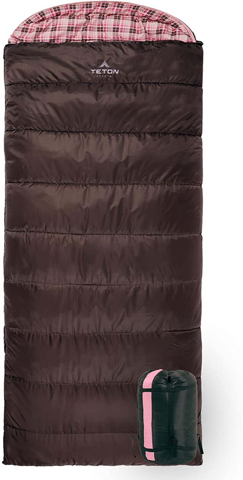 TETON Sports Regular Sleeping Bag; Great for Family Camping Sporting Goods > Outdoor Recreation > Camping & Hiking > Sleeping Bags TETON Sports Brown Poly Liner Right 