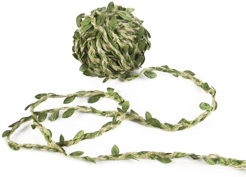 David accessories Olive Green Leaves Leaf Trim Ribbon -20 Yards - for DIY Craft Party Wedding Home Decoration (Olive Green) Arts & Entertainment > Hobbies & Creative Arts > Arts & Crafts > Art & Crafting Materials > Embellishments & Trims > Ribbons & Trim David accessories Jute Twine Leaf  