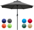 Sunnyglade 9Ft Patio Umbrella Outdoor Table Umbrella with 8 Sturdy Ribs (Tan) Home & Garden > Lawn & Garden > Outdoor Living > Outdoor Umbrella & Sunshade Accessories Sunnyglade Dark Gray  