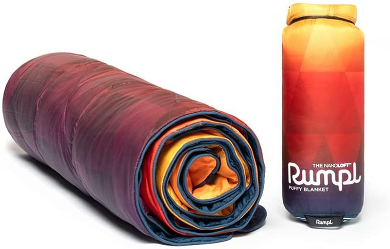Rumpl The NanoLoft Puffy Blanket | Indoor Outdoor Camping Blanket for Traveling, Picnics, Beach Trips, Concerts | Pyro Tri-Fade, Travel Home & Garden > Lawn & Garden > Outdoor Living > Outdoor Blankets > Picnic Blankets Rumpl   
