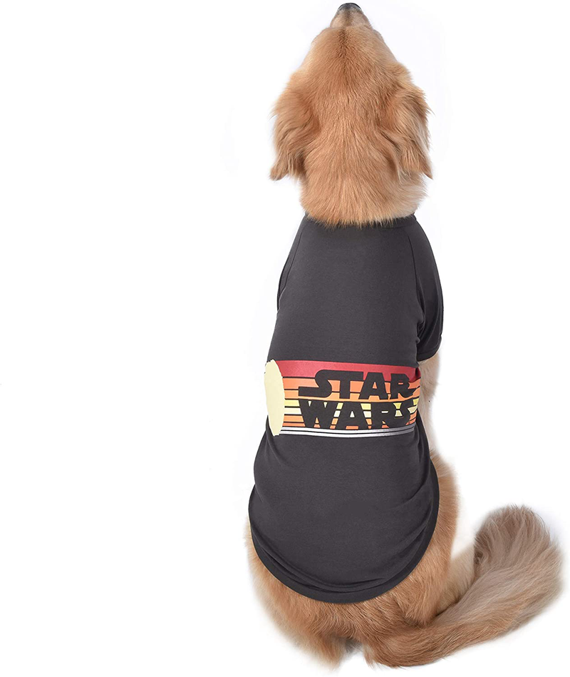 Star Wars for Pets Retro Logo Dog Tee - Star Wars Dog Shirts for All Sized Dogs - Soft Cute and Comfortable Dog Clothing and Apparel - Star Wars Dog Shirt, Star Wars Pets, Dog Shirt Star Wars Animals & Pet Supplies > Pet Supplies > Cat Supplies > Cat Apparel Marvel   
