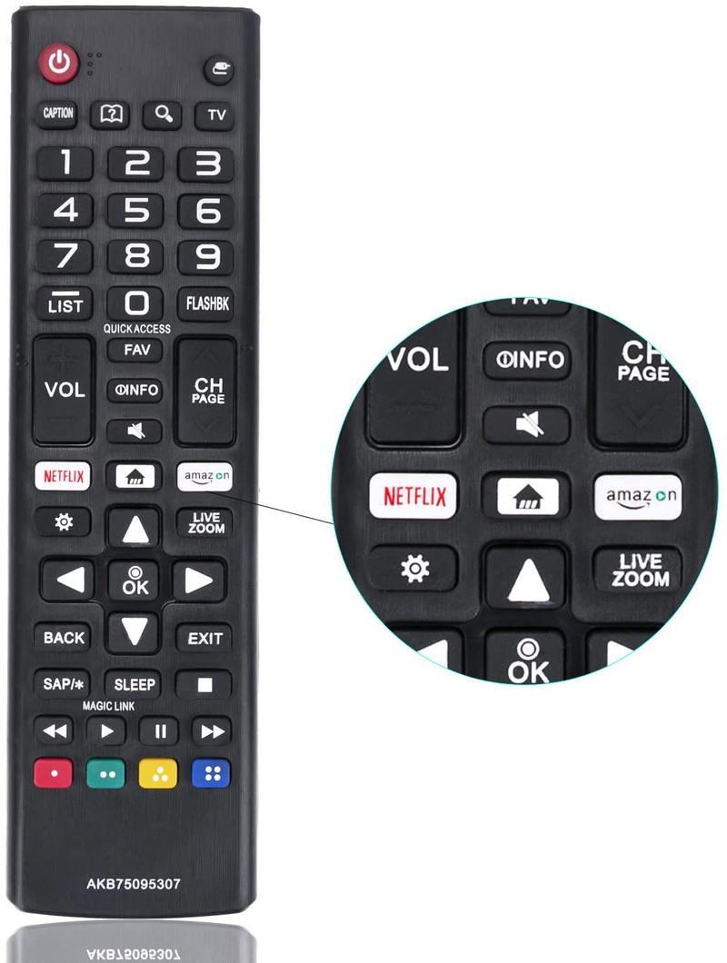 New Remote Control AKB75095307 Replacement fit for LG LED LCD TV 43UJ6500 43UJ6560 49UJ6500 49UJ6560 55UJ6520 55UJ6540 55UJ6580 60UJ6540 24lm520d 24LM520S 28lm520s Electronics > Electronics Accessories > Remote Controls AIDITIYMI   
