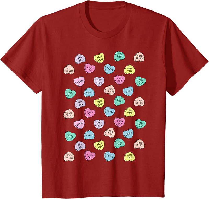 Star Wars Candy Hearts Love Valentine'S Day Graphic T-Shirt Home & Garden > Decor > Seasonal & Holiday Decorations STAR WARS   