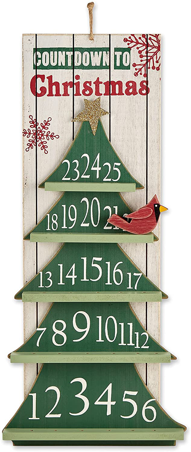 DII Holiday Wall Décor Decorative Hanging, 16.5x12.75x1, Snowman Countdown Home & Garden > Decor > Seasonal & Holiday Decorations& Garden > Decor > Seasonal & Holiday Decorations DII Christmas Tree Advent Calendar  