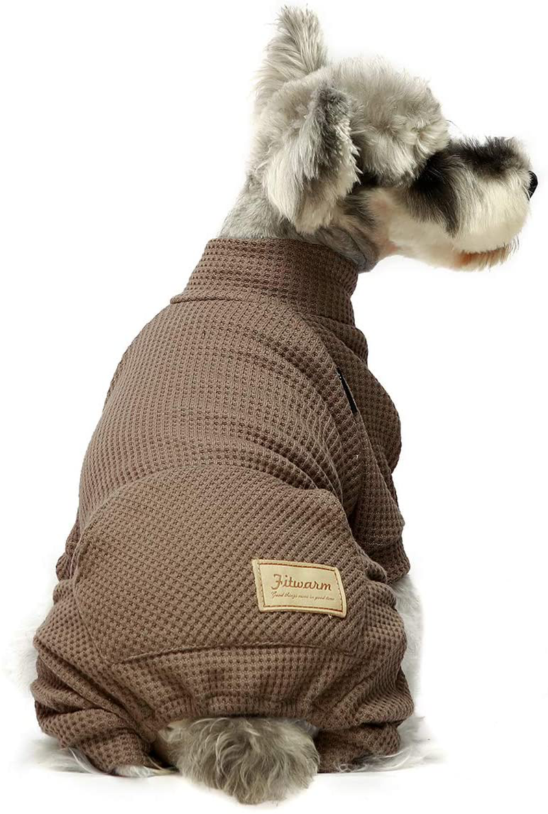Fitwarm Turtleneck Thermal Dog Clothes Puppy Pajamas Doggie Outfits Cat Onesies Jumpsuits Animals & Pet Supplies > Pet Supplies > Dog Supplies > Dog Apparel Fitwarm Coffe S 