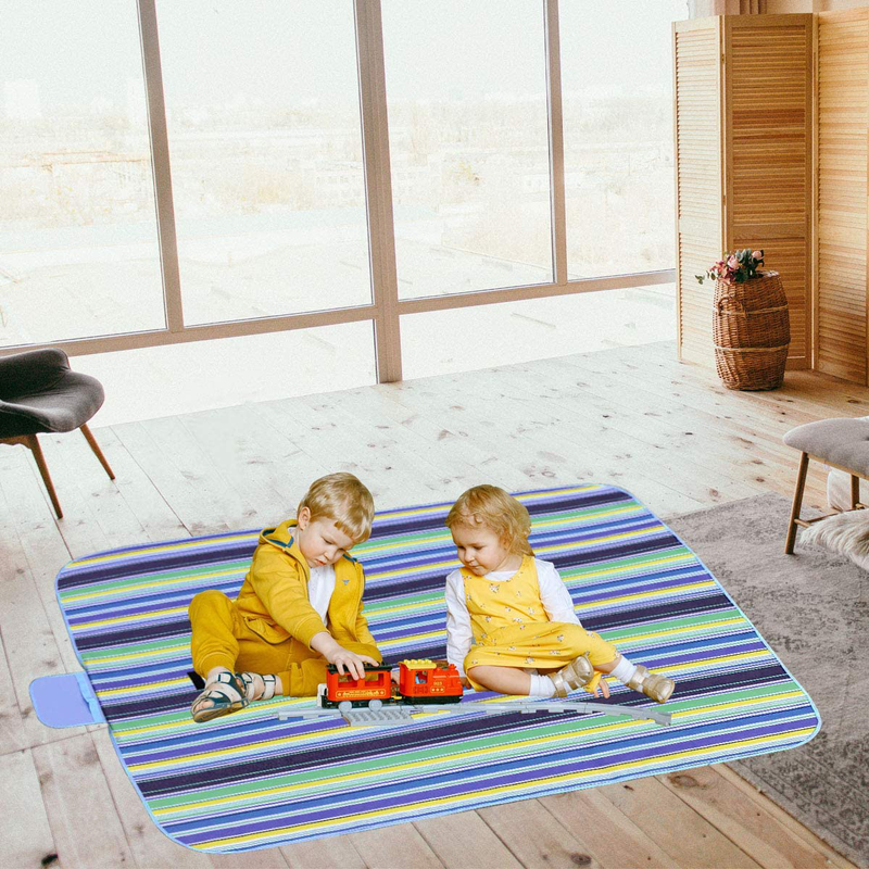 Sofore Picnic Blanket Mat with Waterproof Backing for Family, Concerts, Beach, Park Outdoor Camping Beach Blanket Mat 78"×57" Home & Garden > Lawn & Garden > Outdoor Living > Outdoor Blankets > Picnic Blankets Sofore   