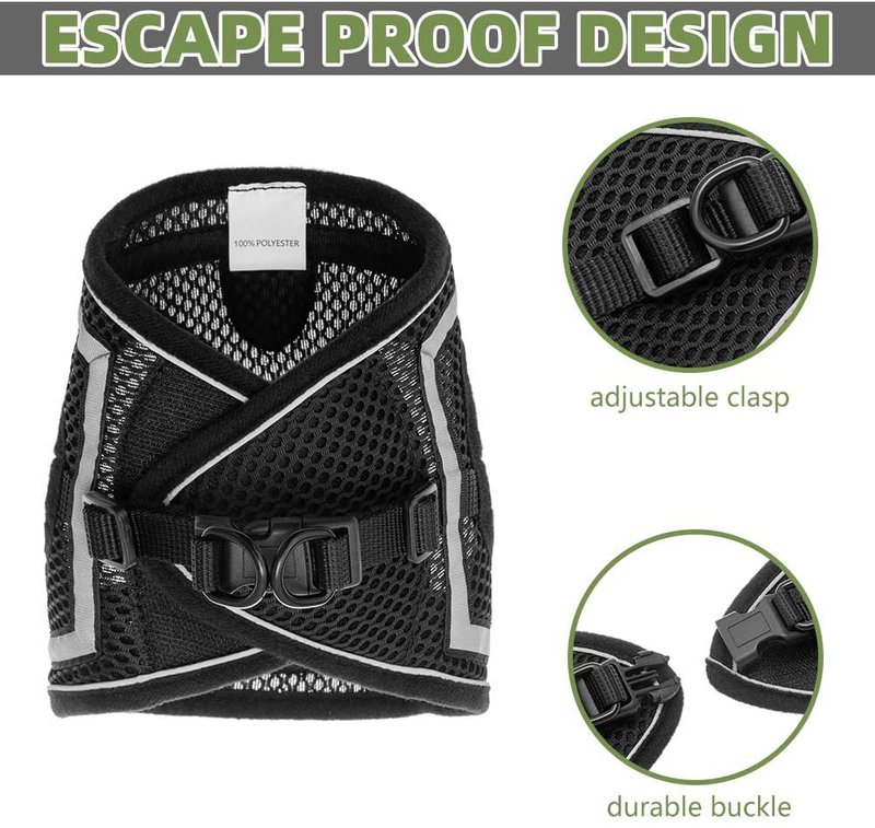 PUPTECK Breathable Cat Harness and Leash Set - Escape Proof Cat Vest Harness, Reflective Adjustable Soft Mesh Kitty Puppy Harness, Easy Control for Outdoor Walking Animals & Pet Supplies > Pet Supplies > Cat Supplies > Cat Apparel PUPTECK   