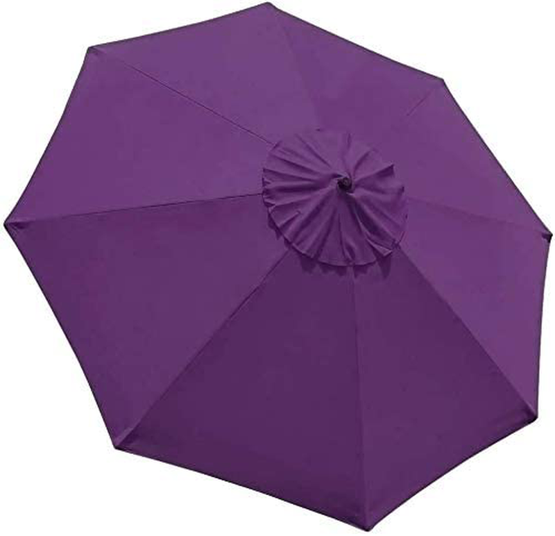 EliteShade 9ft Patio Umbrella Market Table Outdoor Deck Umbrella Replacement Canopy Cover (Canopy Only)(Beige) Home & Garden > Lawn & Garden > Outdoor Living > Outdoor Umbrella & Sunshade Accessories EliteShade Purple  