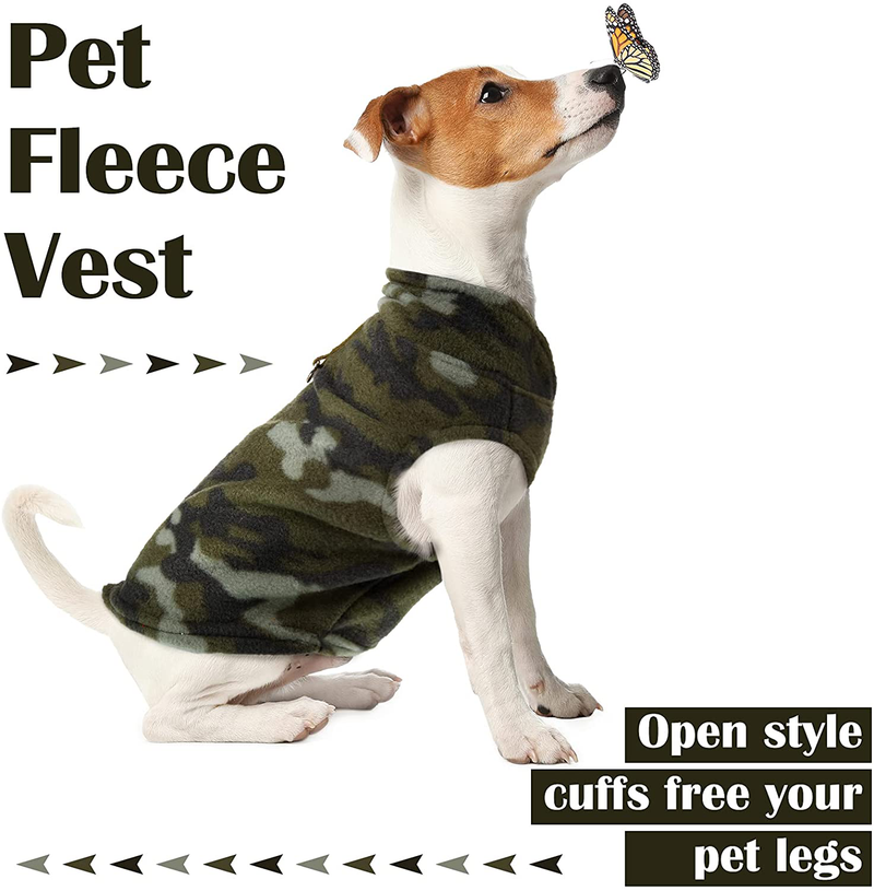Hamify 5 Pieces Pet Winter Clothes Fleece Vest Dog Sweater with Leash Ring Warm Pullover Dog Jacket for Winter Small Dog Sweater Coat Cold Weather Pet Clothes Indoor Outdoor Use Animals & Pet Supplies > Pet Supplies > Dog Supplies > Dog Apparel Hamify   