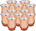 Just Artifacts Mercury Glass Hurricane Votive Candle Holder 3.5-Inch (12pcs, Speckled Gold) - Mercury Glass Votive Tealight Candle Holders for Weddings, Parties and Home Décor Home & Garden > Decor > Home Fragrance Accessories > Candle Holders Just Artifacts Rose Gold  