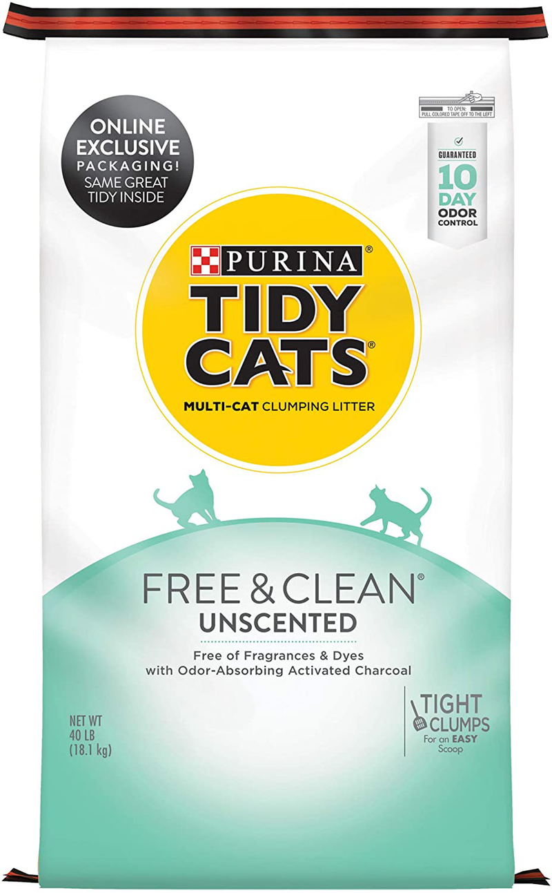 Purina Tidy Cats Free & Clean Clumping Cat Litter Animals & Pet Supplies > Pet Supplies > Cat Supplies > Cat Litter Purina Tidy Cats 40 Pound (Pack of 1)  