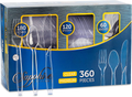 Party Bargains Disposable Cutlery set, Color: Clear, Count: 360 Pcs (SAPPHIRE) Home & Garden > Kitchen & Dining > Tableware > Flatware > Flatware Sets PARTY BARGAINS Sapphire 360 Pieces 