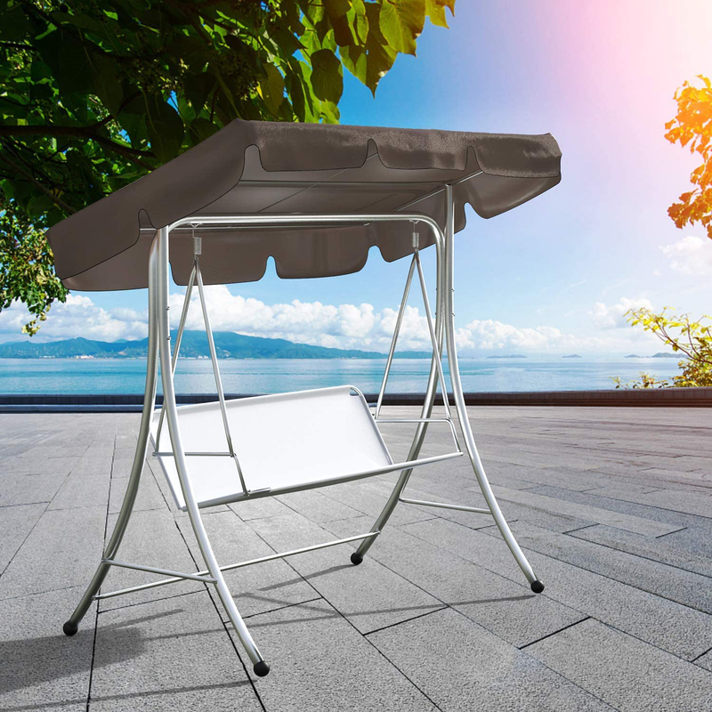 Patio Swing Canopy Replacement Waterproof Swing Seat Top Cover Patio Swing Set for Garden Patio Swing Home & Garden > Lawn & Garden > Outdoor Living > Porch Swings OhhGo   