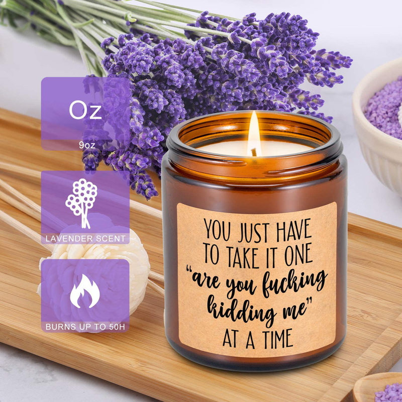 LEADO Lavender Scented Candles - Funny Gifts for Women, Men - Gifts for Her, Him - Best Friend, Friendship Gifts - Relaxing, Birthday Gifts for Women, Men, Mom, Coworkers - Sarcastic Gifts, Fun Gifts Home & Garden > Decor > Home Fragrances > Candles LEADO   