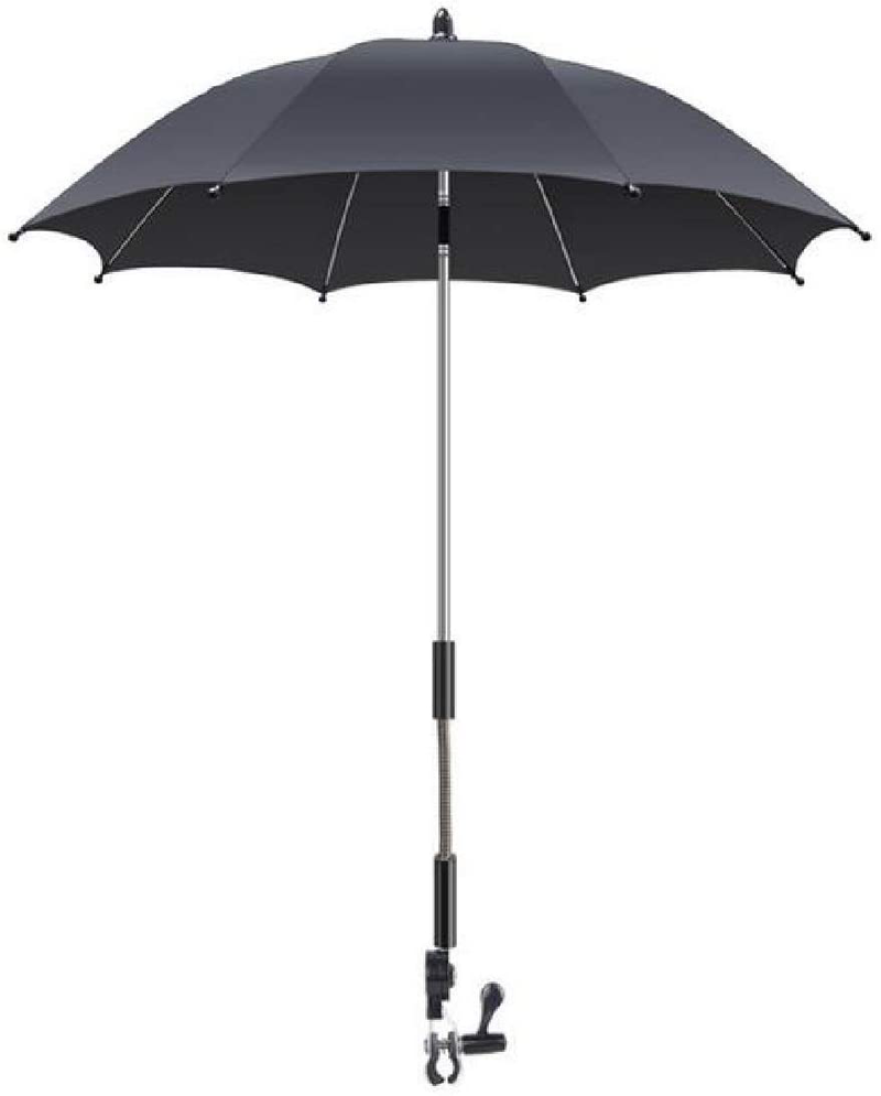 Silfrae Baby Stroller Umbrella UV Rays Umbrella Rainproof Parasol Home & Garden > Lawn & Garden > Outdoor Living > Outdoor Umbrella & Sunshade Accessories Silfrae Black  