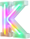 Neon Letter Lights 26 Alphabet Letter Bar Sign Letter Signs for Wedding Christmas Birthday Partty Supplies,USB/Battery Powered Light Up Letters for Home Decoration-Colourful J Home & Garden > Decor > Seasonal & Holiday Decorations& Garden > Decor > Seasonal & Holiday Decorations WARMTHOU Letter-k  