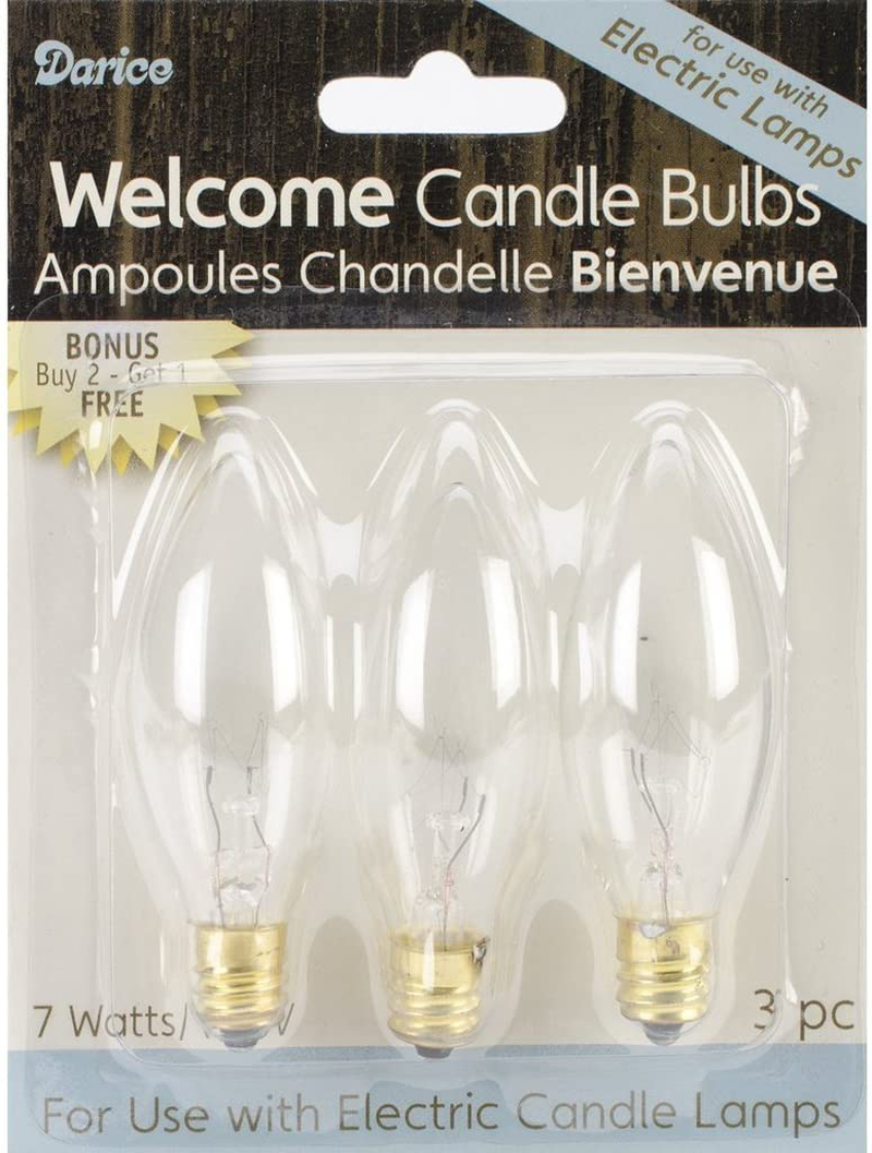 Electric Candle Bulb 7 Watt 6 Count (2, pack of 3 ) Home & Garden > Decor > Home Fragrance Accessories > Candle Holders Darice   