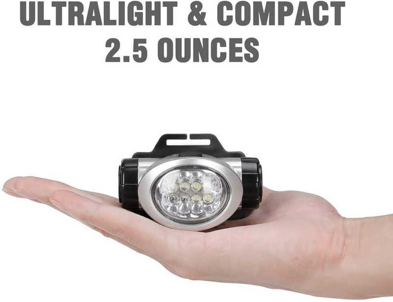 Everbrite 5-Pack LED Headlamp Flashlight for Running, Camping, Reading, Fishing, Hunting, Walking, Jogging, Durable Light Weight Head Lights Batteries Included Sporting Goods > Outdoor Recreation > Camping & Hiking > Camping Tools EverBrite   