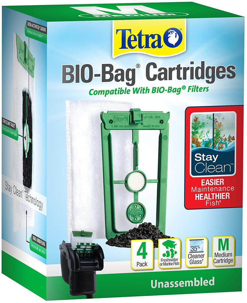 Tetra Filter Cartridges - Unassembled Animals & Pet Supplies > Pet Supplies > Fish Supplies > Aquarium Filters Tetra 4 Count - Stay-Clean Medium 