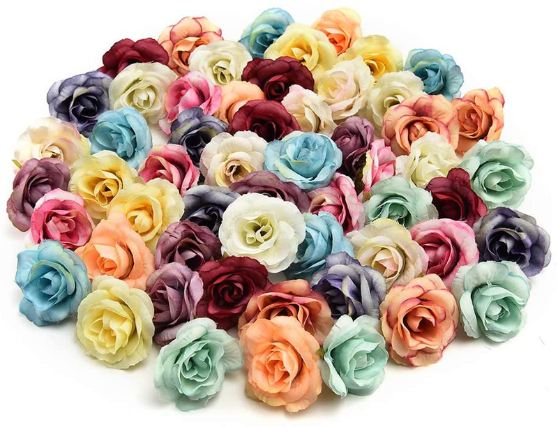 Fake flower heads in bulk wholesale for Crafts Peony Flower Head Silk Artificial Flowers Wedding Decoration DIY Decorative Wreath Fake Flowers Party Birthday Home Decor 30 Pieces 3.5cm (Colorful) Home & Garden > Plants > Flowers Fake flower heads in bulk wholesale   