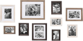 Kate and Laurel Bordeaux Gallery Wall Kit, Set of 10 with Assorted Size Frames in 3 Different Finishes - White Wash, Charcoal Gray, and Rustic Gray Home & Garden > Decor > Picture Frames Kate and Laurel Multi/Gray 10 Piece 