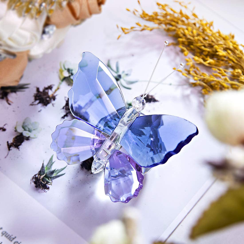 H&D Crystal Cut Butterfly Animal Ornament Decoration for Office Table Home Bedroom Home & Garden > Decor > Seasonal & Holiday Decorations& Garden > Decor > Seasonal & Holiday Decorations H&D   