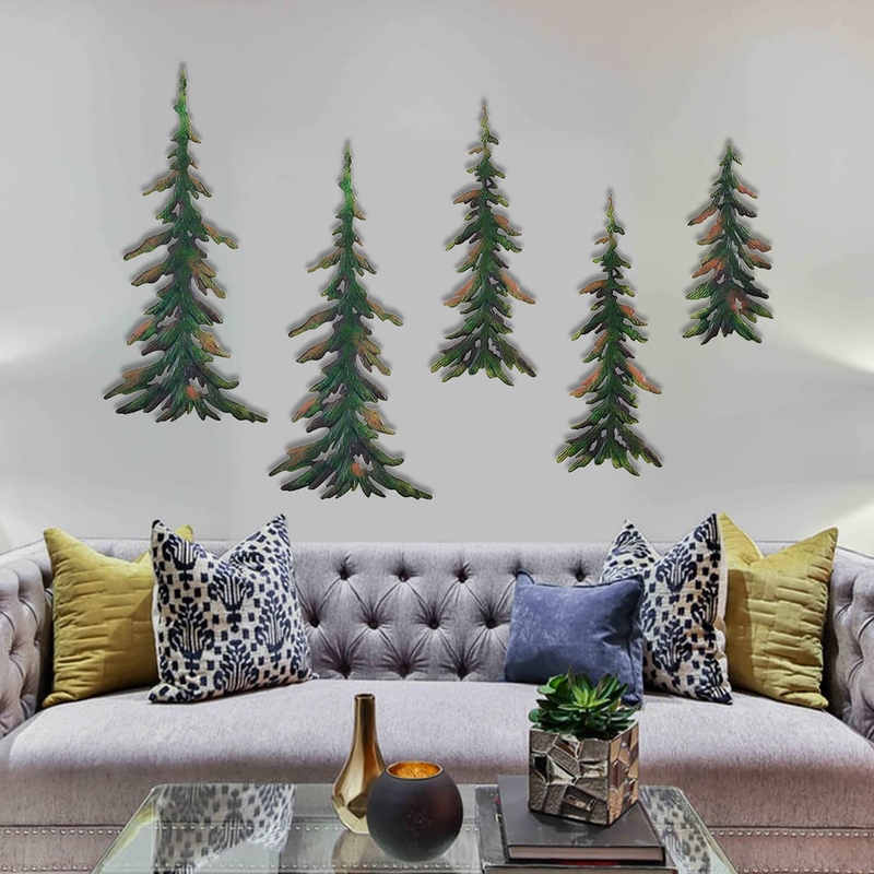 Forever Green Metal Wall Pine Tree Forest ; Transform Your Room Into A Get Away Cozy Woodland Pine Lodge Decor Home & Garden > Decor > Artwork > Sculptures & Statues CT DISCOUNT STORE   