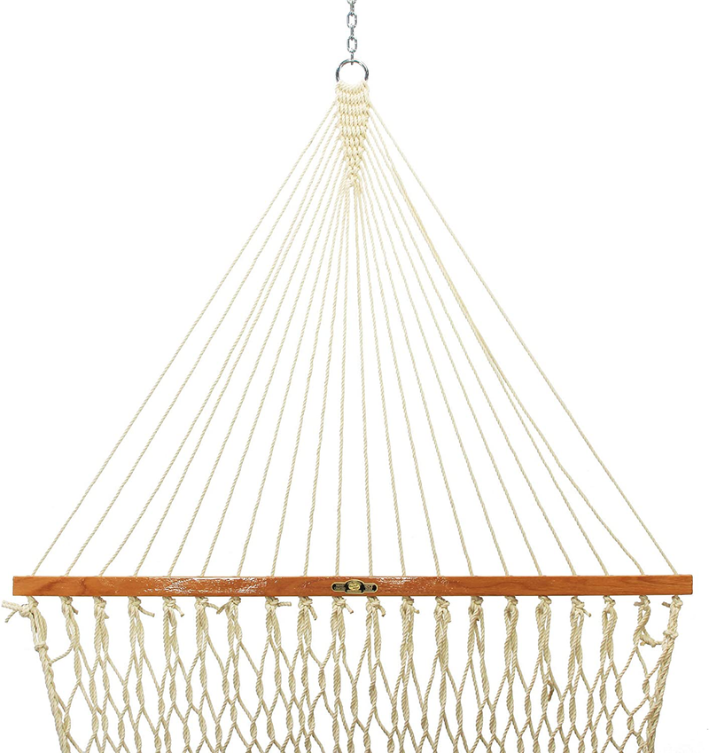 Original Pawleys Island 12DCOT Single Oatmeal Duracord Rope Hammock with Free Extension Chains & Tree Hooks, Handcrafted in The USA, Accommodates 1 Person, 450 LB Weight Capacity, 12 ft. x 50 in. Home & Garden > Lawn & Garden > Outdoor Living > Hammocks Original Pawleys Island   