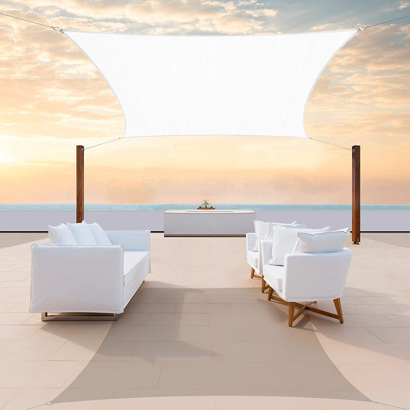 ColourTree 8' x 16' Beige Rectangle Sun Shade Sail Canopy Awning Fabric Cloth Screen - UV Block UV Resistant Heavy Duty Commercial Grade - Outdoor Patio Carport - (We Make Custom Size) Home & Garden > Lawn & Garden > Outdoor Living > Outdoor Umbrella & Sunshade Accessories ColourTree White 9' x 20' custom size 