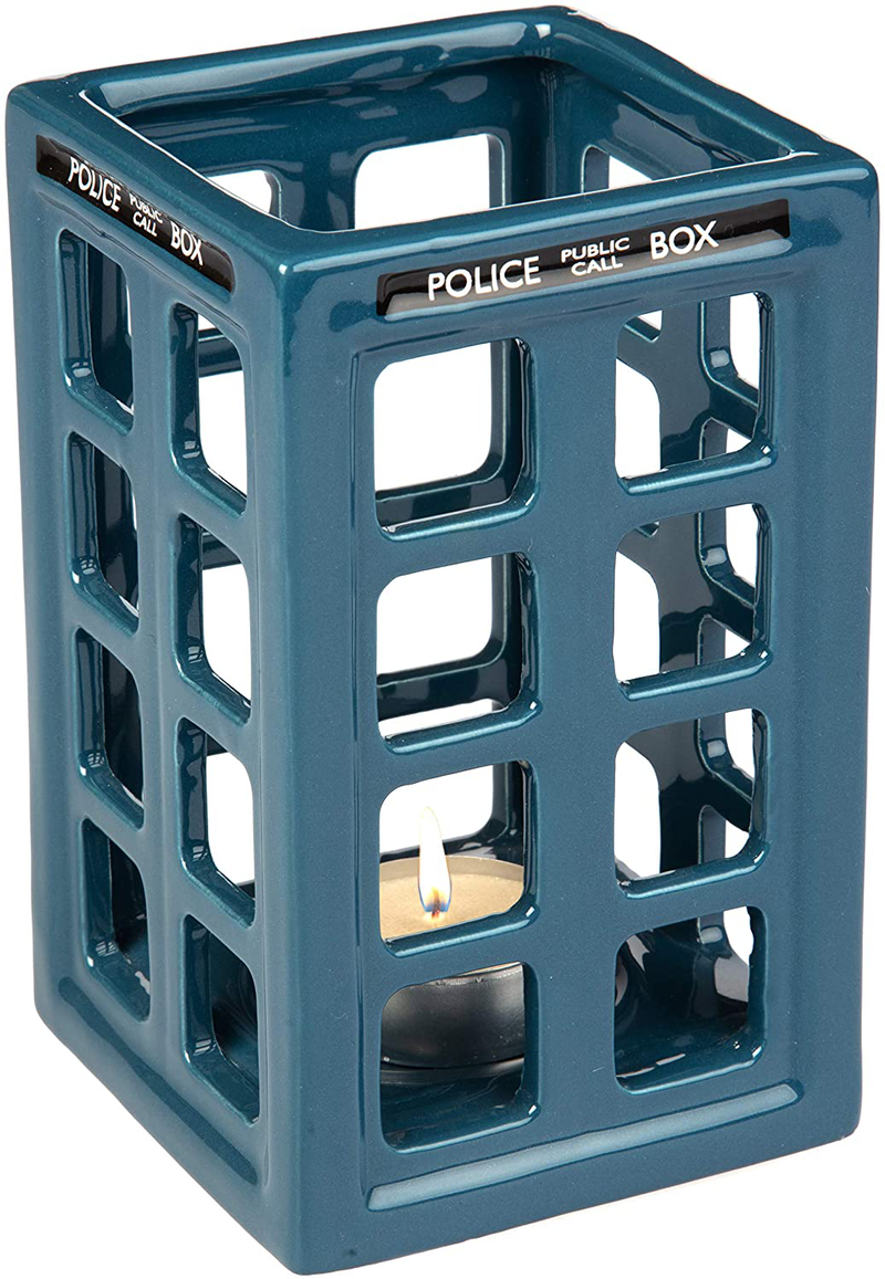 Doctor Who Tardis Tea Light Candle Holder - Holds Votive or Tea Light Candles - Ceramic - 5.5" H Home & Garden > Decor > Home Fragrance Accessories > Candle Holders Doctor Who Default Title  