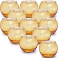 Lamorgift Rose Gold Votive Candle Holders Set of 12 - Mercury Glass Votives Candle Holder - Tealight Candle Holder for Home Decor and Weddings/ Parties Table Centerpieces Home & Garden > Decor > Home Fragrance Accessories > Candle Holders Lamorgift Gold  