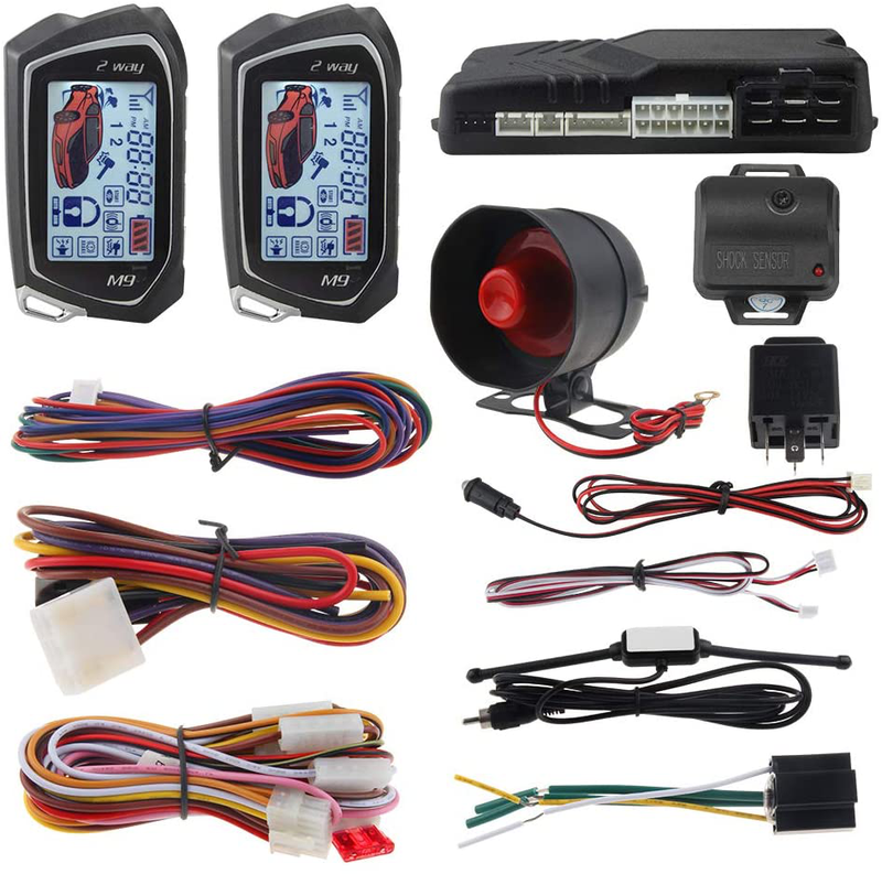 EASYGUARD EC201-M9 2 Way Car Alarm System with 1.73 inch Big LCD Pager Display Remote Starter Turbo Timer Mode Shock Warning DC12V Vehicles & Parts > Vehicle Parts & Accessories > Vehicle Safety & Security > Vehicle Alarms & Locks > Automotive Alarm Systems EASYGUARD Default Title  