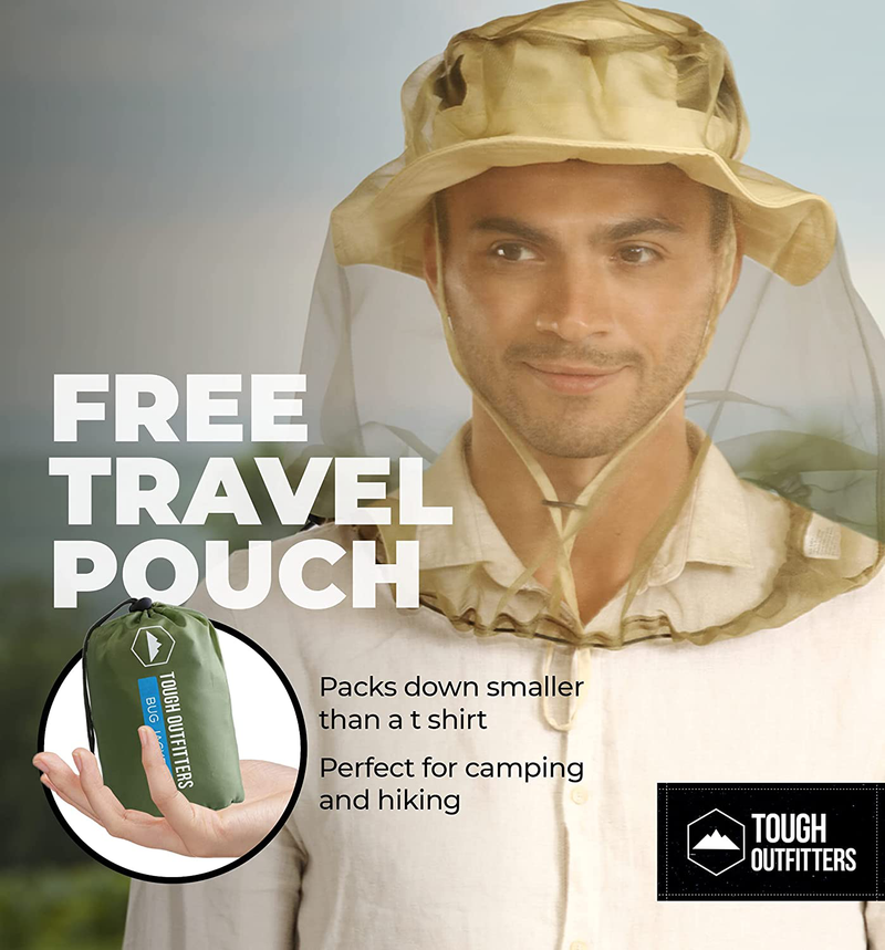 Head Net & Mesh - Extra Fine Net Mask - Face Netting for Men & Women - W/Free Carry Pouch
