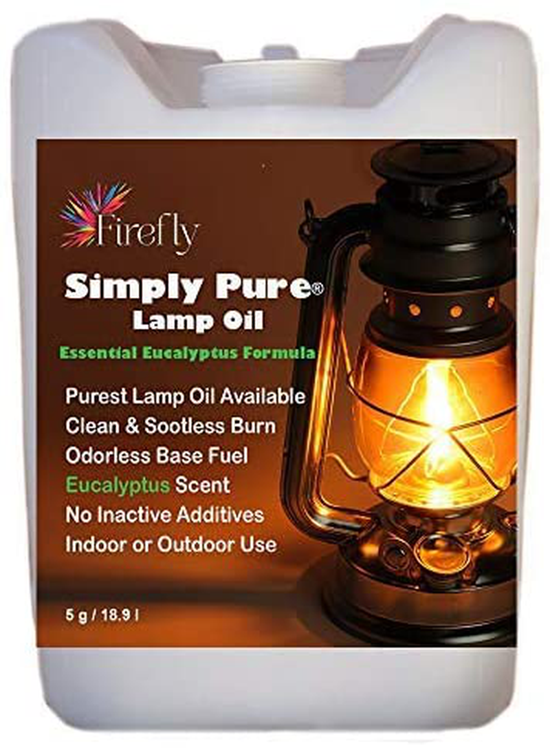 Firefly Kosher Candle and Lamp Oil - Smokeless & Odorless Base - Eucalyptus Scent - Ultra Clean Burning - Liquid Paraffin Fuel - Highest Purity Available - 32 oz Home & Garden > Lighting Accessories > Oil Lamp Fuel Firefly Fuel, Inc. 5 Gallons  