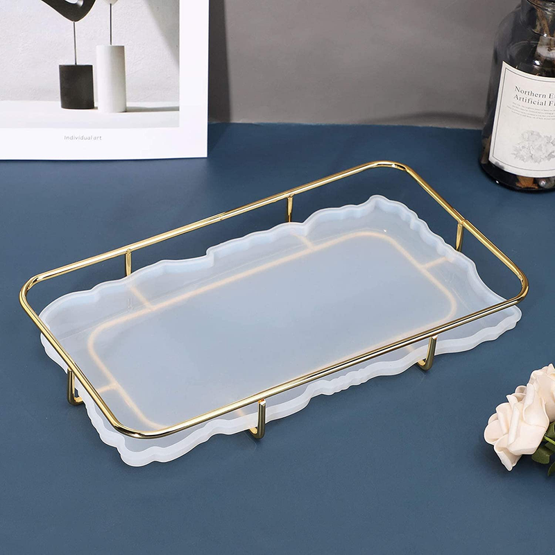 Large Metal Frame for Resin Tray, Gartful Rectangle Tray Frame for Geode Agate Platter Mold, Fruit Tray, Serving Board, Coaster Home & Garden > Decor > Decorative Trays Gartful   