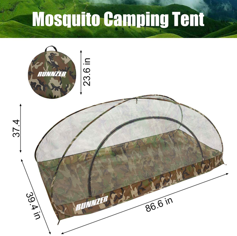 L RUNNZER Single Pop up Portable Mosquito Camping Net Tent Sporting Goods > Outdoor Recreation > Camping & Hiking > Mosquito Nets & Insect Screens L RUNNZER   