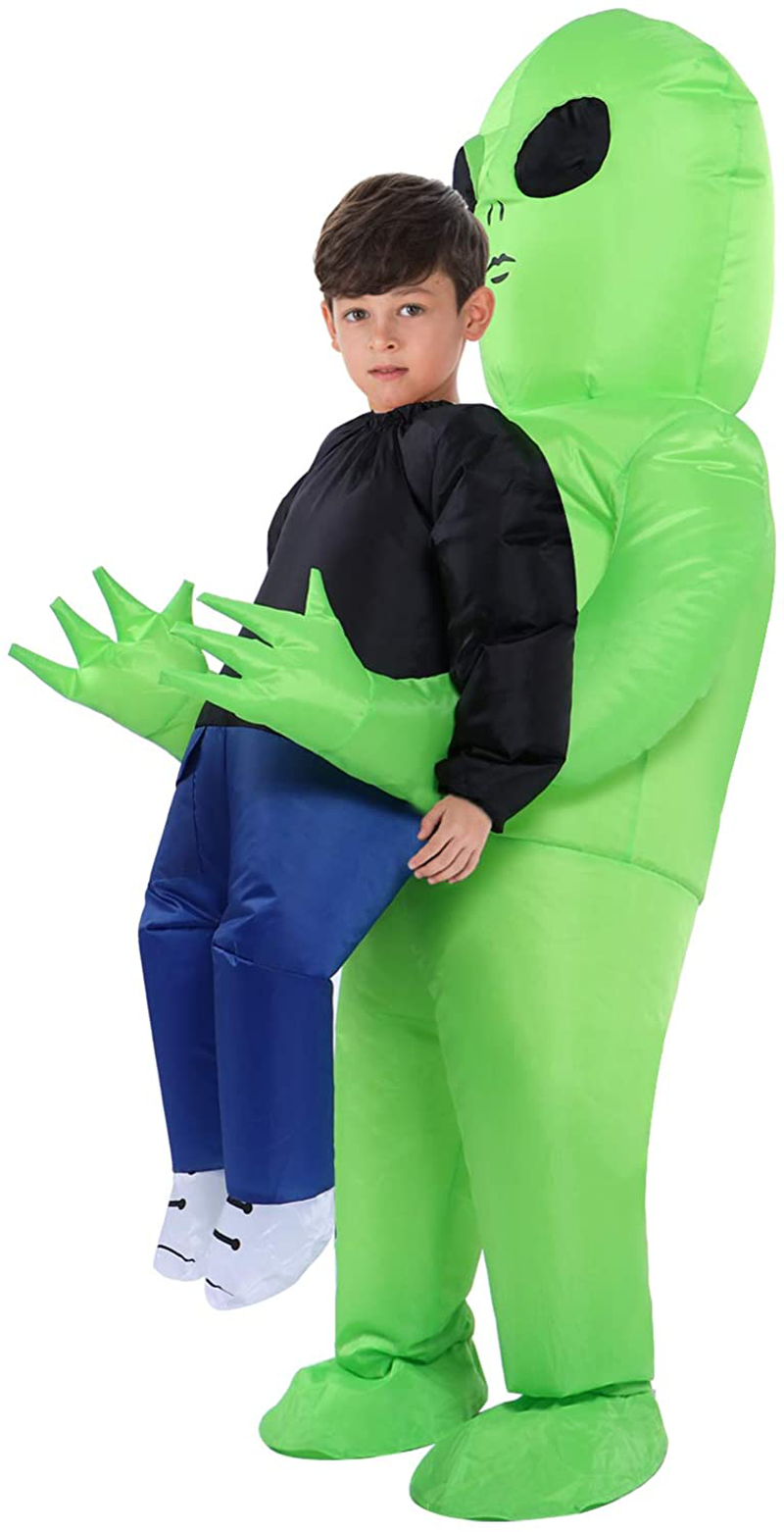 TOLOCO Inflatable Costume for Kid, Inflatable Alien Costume Kids, Alien Holding Person Costume, Halloween Blow up Costume Apparel & Accessories > Costumes & Accessories > Costumes TOLOCO   