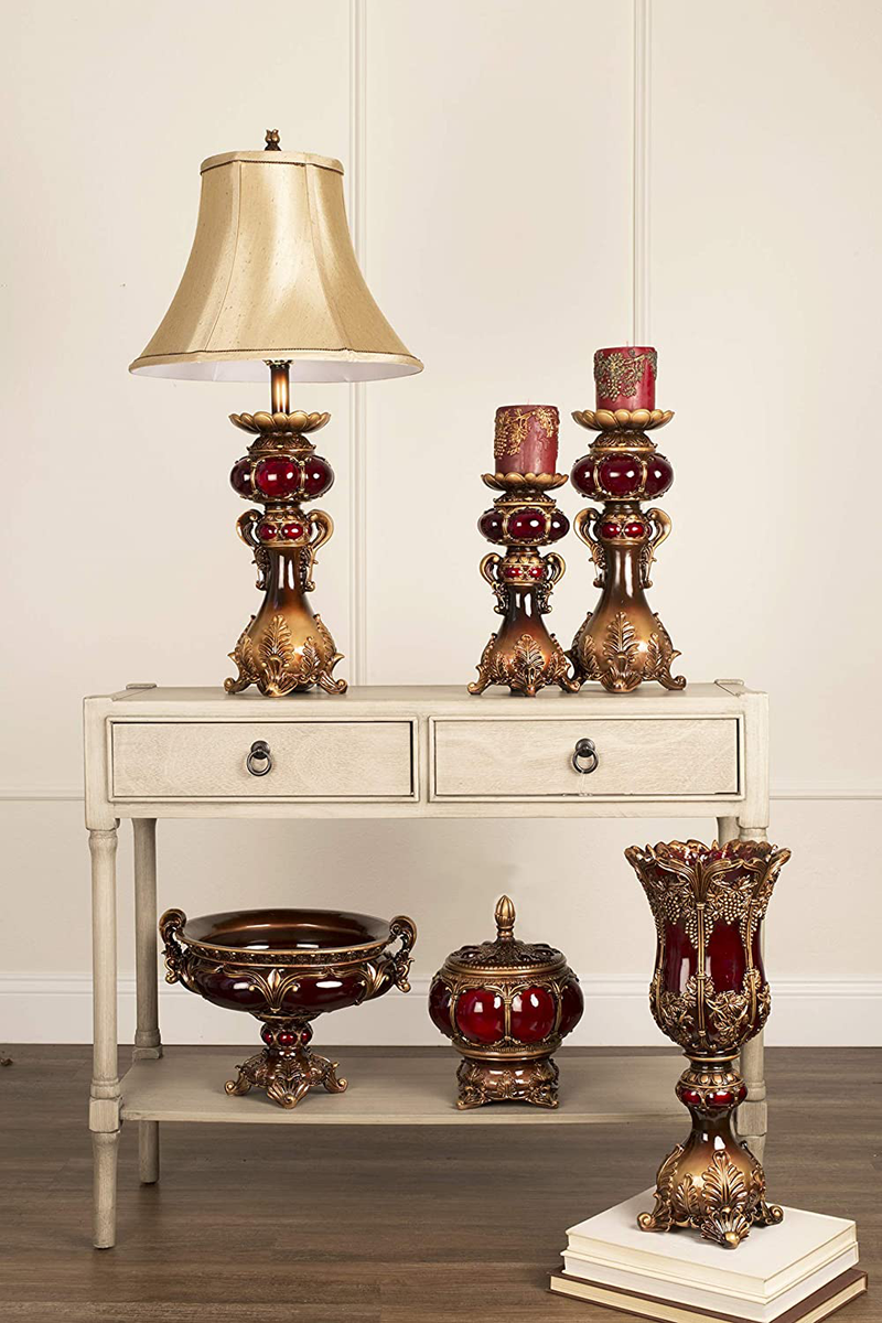 OK Lighting Decorative Vase, Ruby Red Home & Garden > Decor > Vases OK Lighting   
