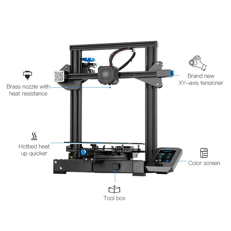 Official Creality Ender 3 V2 Upgraded 3D Printer Integrated Structure Design with Carborundum Glass Platform Silent Motherboard and Branded Power Supply Electronics > Print, Copy, Scan & Fax > 3D Printers Comgrow   