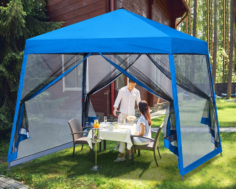 MASTERCANOPY Pop Up Gazebo Canopy with Mosquito Netting (10x10, Blue) Home & Garden > Lawn & Garden > Outdoor Living > Outdoor Structures > Canopies & Gazebos MASTERCANOPY   