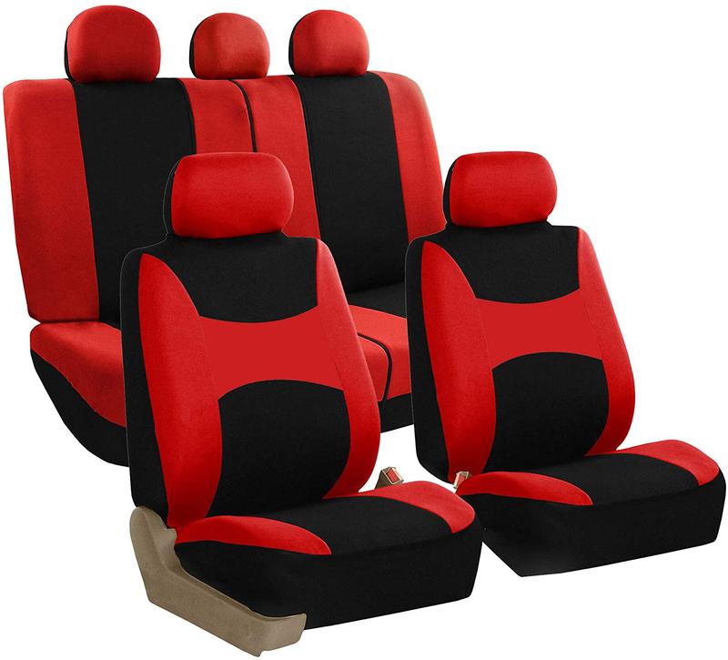 FH Group FB030MINT115 full seat cover (Side Airbag Compatible with Split Bench Mint) Vehicles & Parts > Vehicle Parts & Accessories > Motor Vehicle Parts > Motor Vehicle Seating ‎FH Group Red  