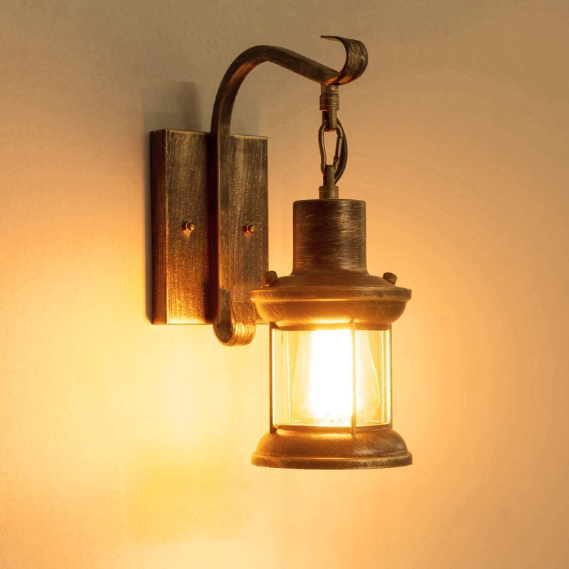 Rustic Wall Light Fixtures, Oil Rubbed Bronze Finish Indoor Vintage Wall Light Wall Sconce Industrial Lamp Fixture Glass Shade Farmhouse Metal Sconces Wall Lights for Bedroom Living Room Cafe(2 Pack) Home & Garden > Lighting > Lighting Fixtures > Wall Light Fixtures KOL DEALS   