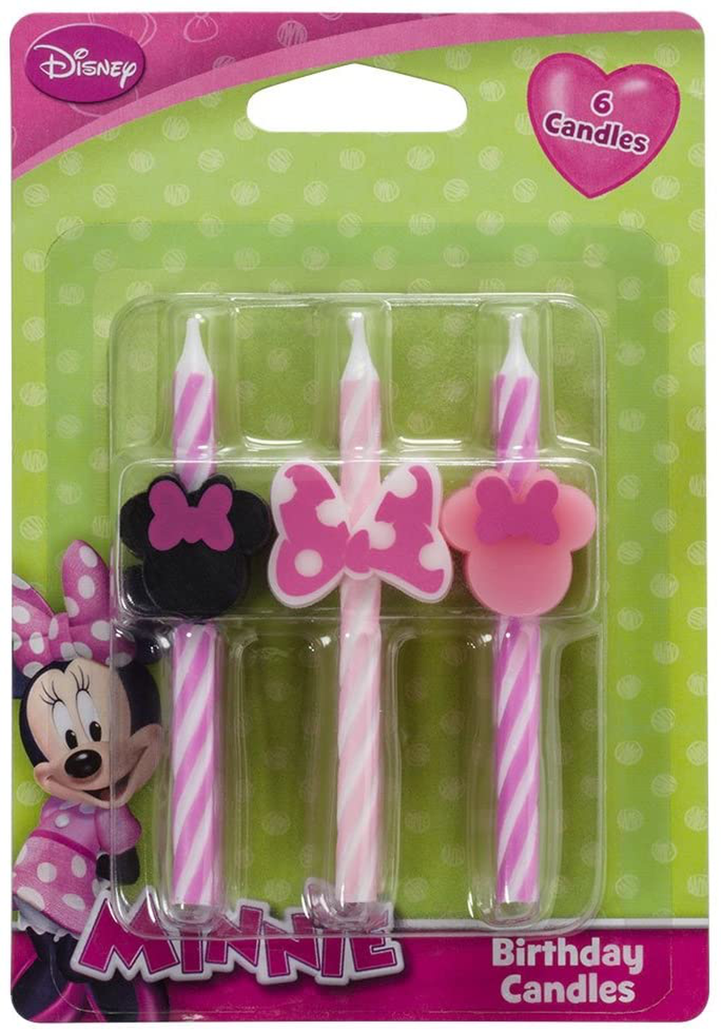 Disney Minnie Mouse Cake Candles - 6 pc