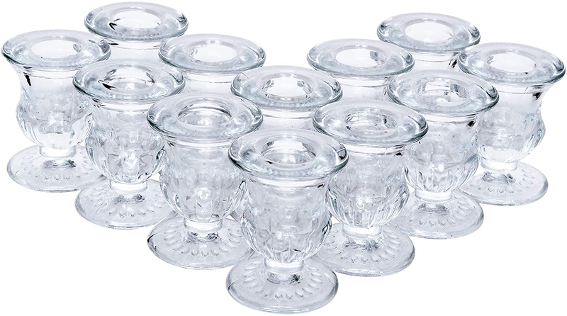Hosley Set of 12 Glass Taper Candle Holders 2.5 Inches High Ideal Gift for Weddings Party Favor Reiki Meditation O3 Home & Garden > Decor > Home Fragrance Accessories > Candle Holders Hosley 12.0 2.5" High 