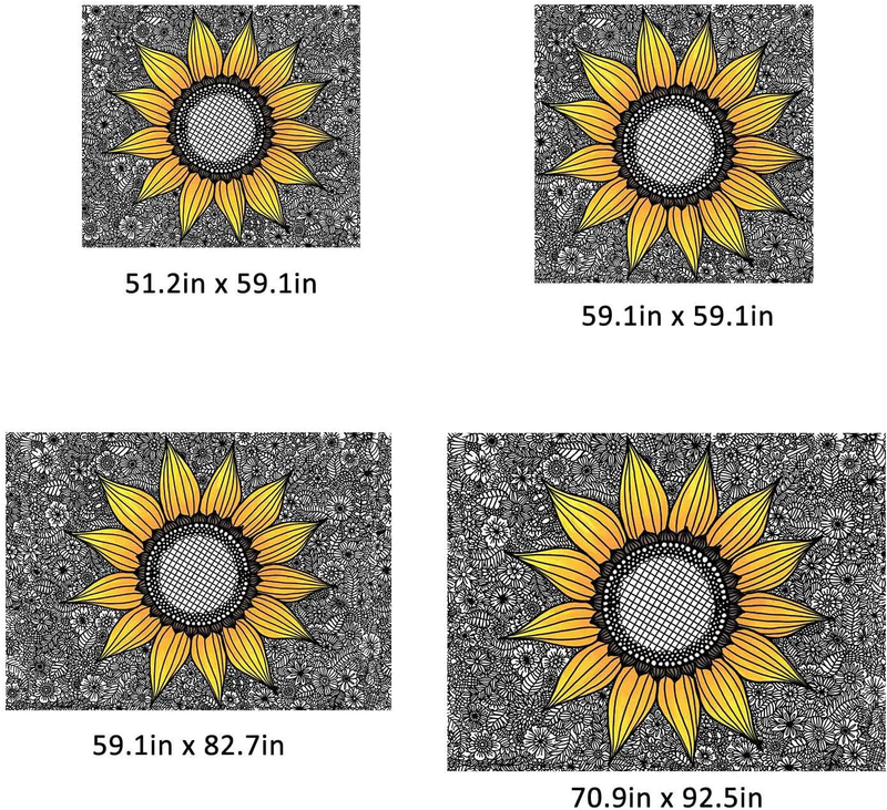 JUSPURBET Sunflower Tapestry Wall Hanging,Wall Tapestry for Bedroom,Yellow Tapestries Dorm Decor for Living Room,Window Curtain Picnic Mat,51x59 Inches Home & Garden > Decor > Artwork > Decorative Tapestries JUSPURBET   