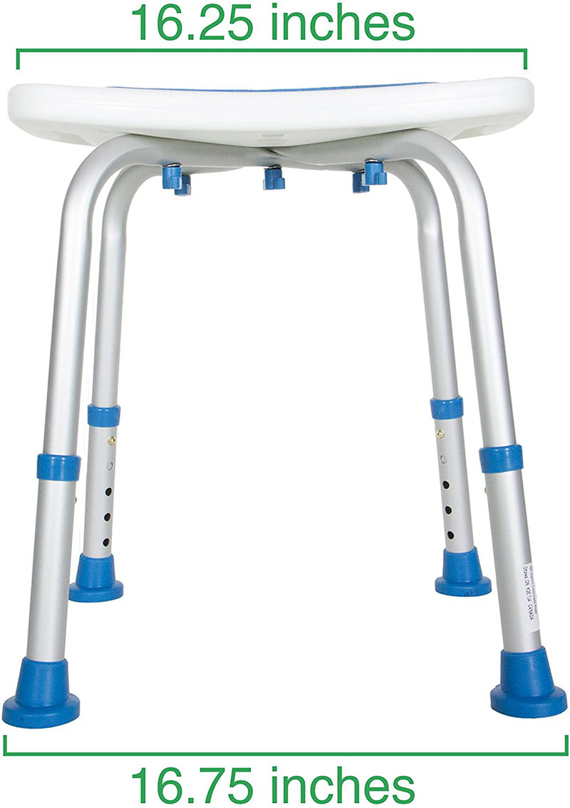PCP Bathroom Bench Shower Chair Safety Seat, Adjustable Grip Traction, Portable Medical Senior Aid, Foam Padded Sporting Goods > Outdoor Recreation > Camping & Hiking > Portable Toilets & Showers PCP   