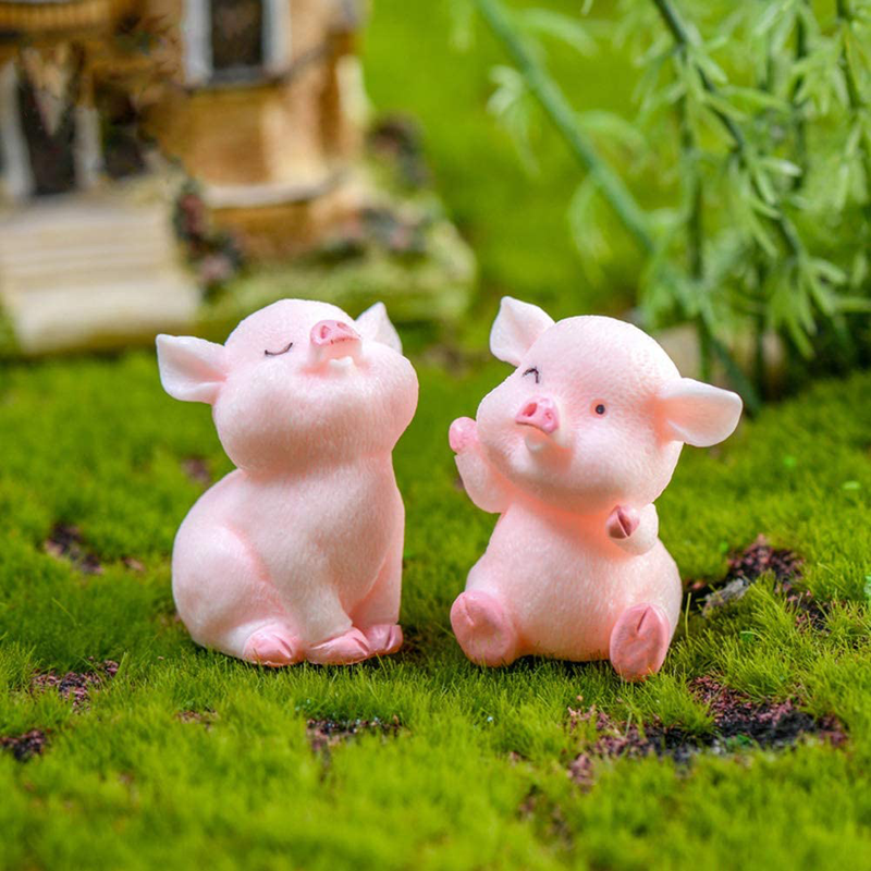 Miniature Pig Figurines 8 Pcs, Cute Pink Piggy Toy Figures Cake Toppers for Fairy Garden Decor Christmas Desk Decoration Home & Garden > Decor > Seasonal & Holiday Decorations& Garden > Decor > Seasonal & Holiday Decorations MAOMIA   