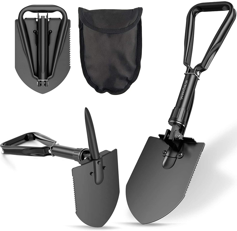 Sahara Sailor Folding Shovel, Spade Shovel for Digging, Camping Shovel Folding Multitool of Camping Essentials, Mini Foldable Shovel Work as Backpacking Trowel with High Carbon Steel & Storage Pouch Sporting Goods > Outdoor Recreation > Camping & Hiking > Camping Tools Sahara Sailor   